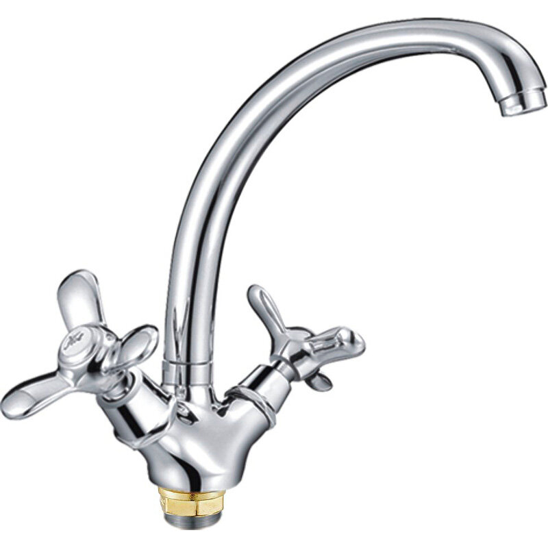 Изображение товара Смеситель для кухонной мойки Cron CN4212-2 хром двухвентильный 21.2 см