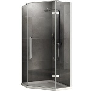 Изображение товара Душевой уголок Abber Ewiges Wasser AG05080, 80 х 80 х 195 см, стекло прозрачное, профиль хром