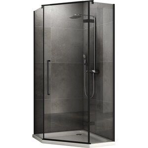 Изображение товара Душевой уголок Abber Ewiges Wasser AG05080B, 80 х 80 х 195 см, стекло прозрачное, профиль черный матовый