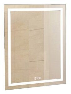 Изображение товара Зеркало Континент Verte Led 50 см, с подсветкой, часы, датчик движения, ЗЛП477 (отсутствует упаковка)