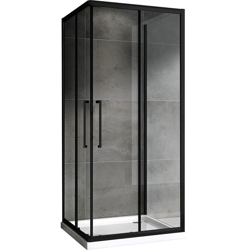 Изображение товара Душевой уголок Abber Schwarzer Diamant AG02090BH-S90B, 90 х 90 х 195 см, стекло прозрачное, профиль черный матовый Изображение товара Душевой уголок Abber Schwarzer Diamant AG02090BH-S90B, 90 х 90 х 195 см, стекло прозрачное, профиль черный матовый