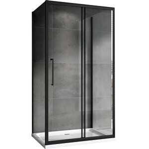 Изображение товара Душевой уголок Abber Schwarzer Diamant AG30120BH-S70B-S70B, 120 х 70 х 195 см, стекло прозрачное, профиль черный матовый