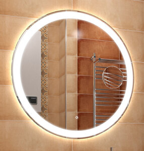 Изображение товара Зеркало Континент Aroma Led D78 см, с подсветкой, встроенное увеличительное зеркало 3x, ЗЛП436