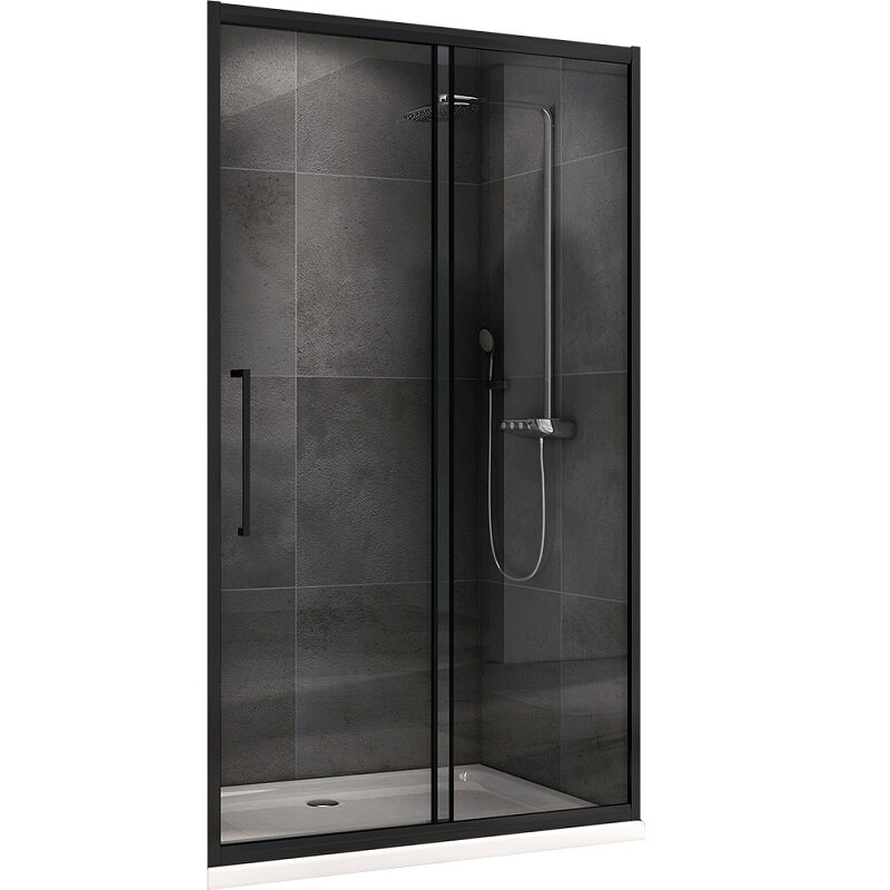 Изображение товара Душевая дверь Abber Schwarzer Diamant AG30120BH 120x195 см, прозрачное стекло, профиль черный матов