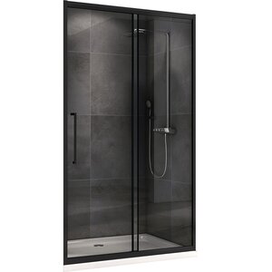Изображение товара Душевая дверь в нишу Abber Schwarzer Diamant, 120 x 195 см, стекло прозрачное, профиль черный, AG30120BH