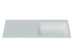 Раковина Madera Kamilla 130 см, 4627173210591/4627173210584, для установки над стиральной машиной, белая, левая/правая - фото 1