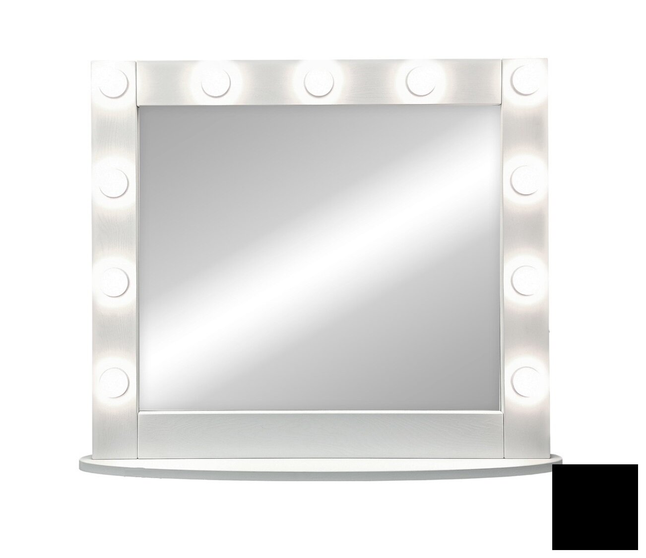 Изображение товара Зеркало гримерное Континент Vanity ЗГП43 80 см настольное, с подсветкой, черный