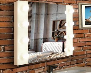 Изображение товара Зеркало гримерное Континент Этюд ЗГП02 80 см настенное, с подсветкой, белый