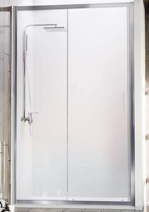 Изображение товара Душевая дверь Veconi VN72 130 см раздвижная прозрачное стекло хром профиль