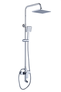 Изображение товара Душевая система Bond, квадратный верхний душ 21,5 см, с изливом, хром, B01-9400