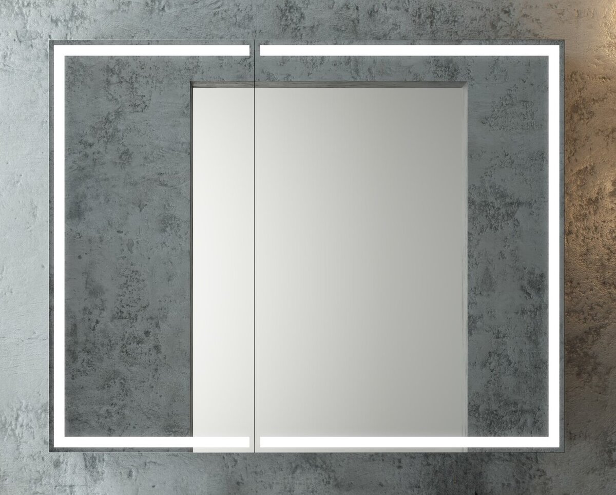 Изображение товара Зеркальный шкаф Континент Mirror Box 100 см с подсветкой, датчик движения, черный, МВК051