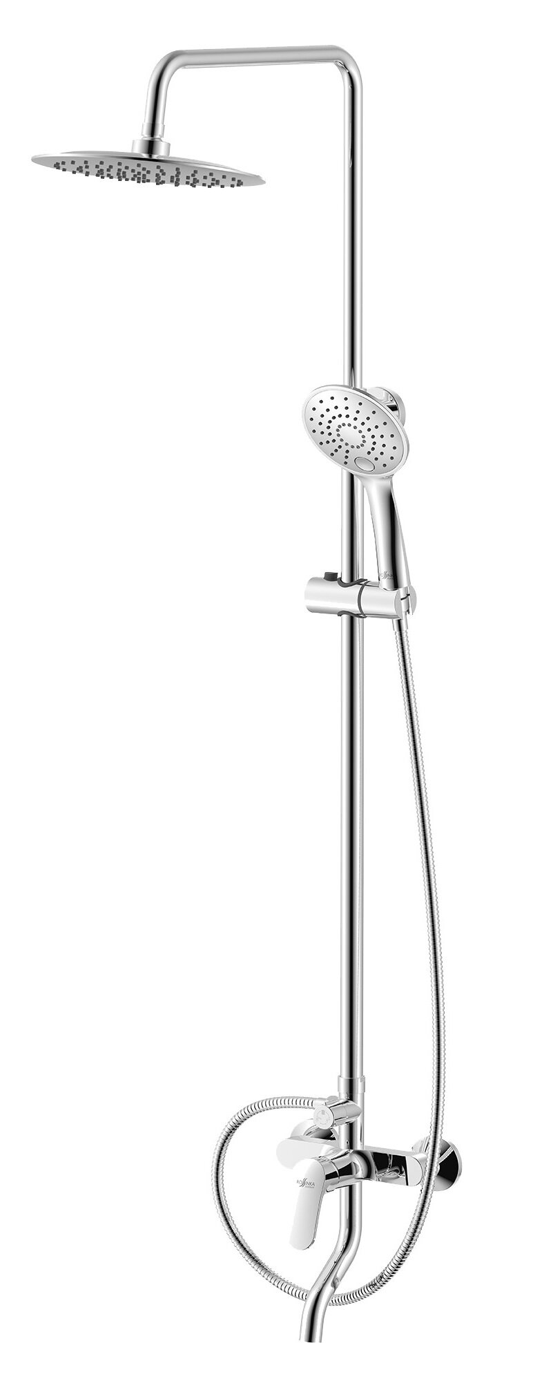 Изображение товара Душевая система Rossinka для ванны, с изливом, хром, RS45-46