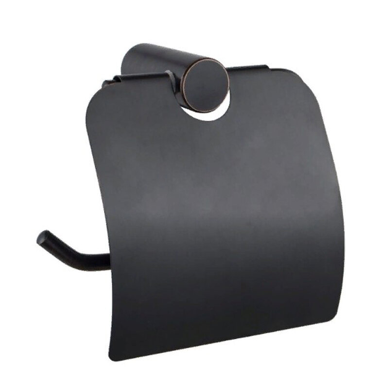 Изображение товара Держатель туалетной бумаги Haiba, с крышкой, черный, HB8403-7