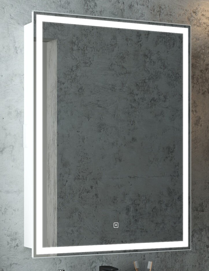 Изображение товара Зеркальный шкаф Континент Allure 60 см с подсветкой, подвесной, белый