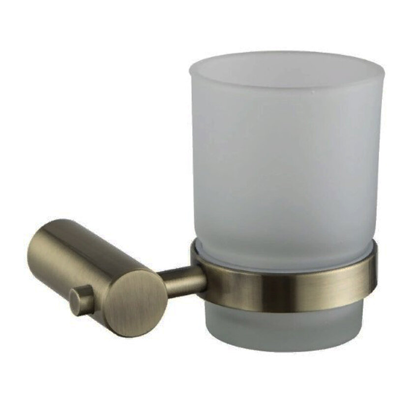 Изображение товара Стакан для щеток с держателем Haiba бронза настенный 11.7 х 6.5 х 9.5 см