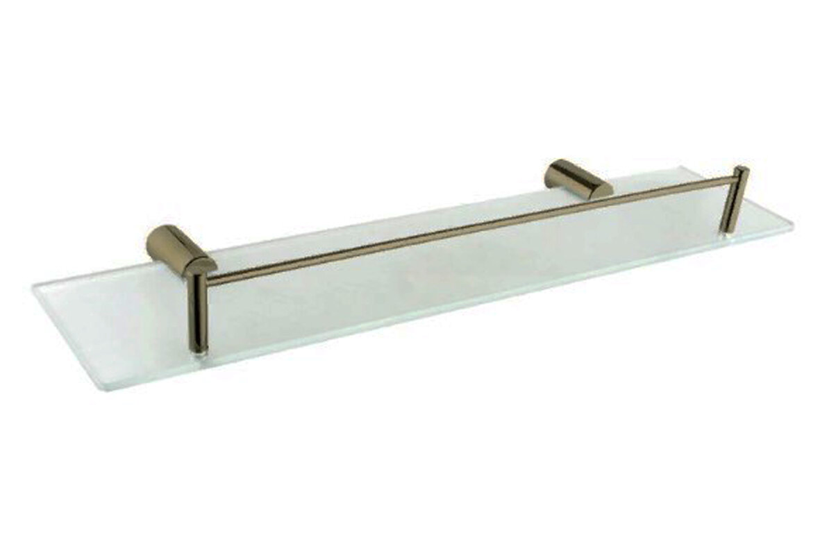 Изображение товара Полка Haiba HB8407-4 с держателем бронза, настенная, 52x12x6 см