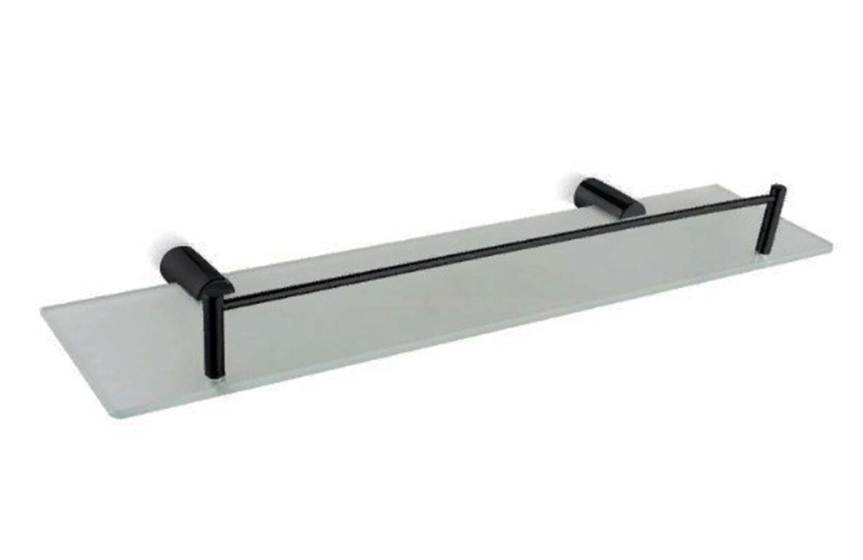 Изображение товара Haiba HB8407-7 полка стеклянная настенная черная 52x12x6 см