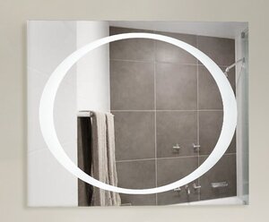 Изображение товара Зеркало Континент Россо Люкс с подсветкой 80 см белое