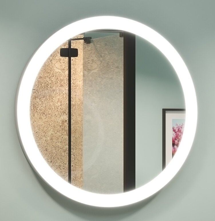 Изображение товара Зеркало Континент Мальта Люкс с подсветкой 64.5 см белое