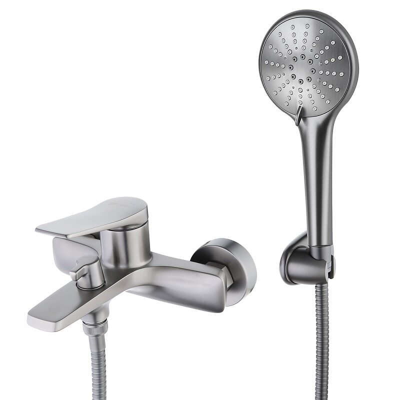 Изображение товара Смеситель для ванны и душа Lemark Bronx LM3714GM, с душевым гарнитуром, графит