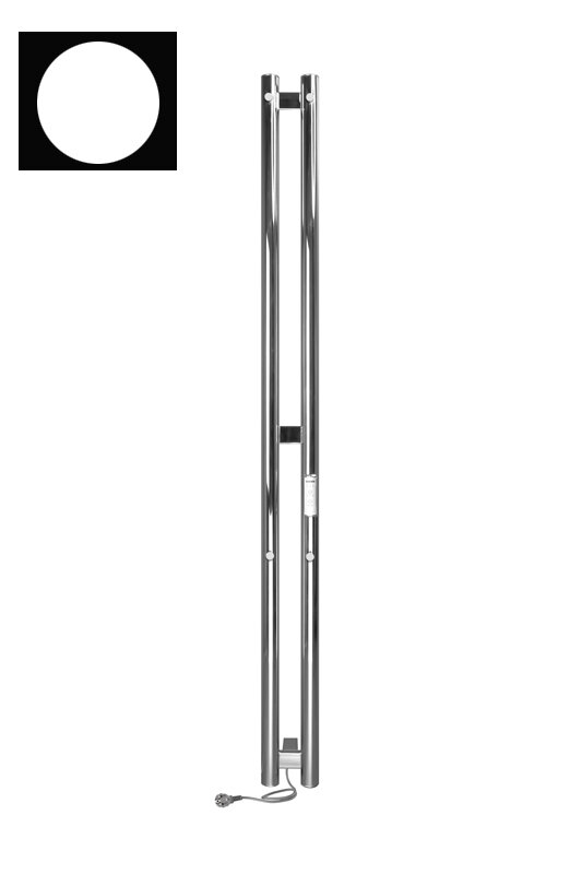 Изображение товара Электрический полотенцесушитель Indigo Style 120х10 см нержавеющая сталь белый матовый