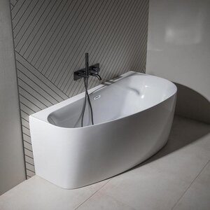 Изображение товара Ванна акриловая Allen Brau Priority 5, 160 х 78 см, слив-перелив в комплекте, левосторонняя, белая глянцевая, 138678A-GW Gloss White, 2.31005.20A