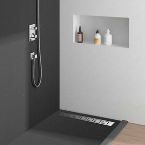 Изображение товара Душевой лоток Vincea Optima SAY.601.80.P.BLOK, 80 см, хром