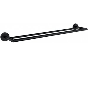 Изображение товара Двойной полотенцедержатель Allen Brau Priority из латуни черный матовый 61.4 см