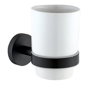 Изображение товара Стакан Allen Brau Priority 6.31002-31, керамика белая, цвет держателя черный матовый