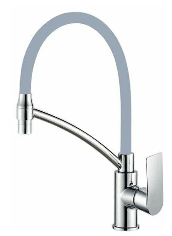 Изображение товара Смеситель для кухонной мойки Haiba HB72505 с гибким изливом и хромовым покрытием