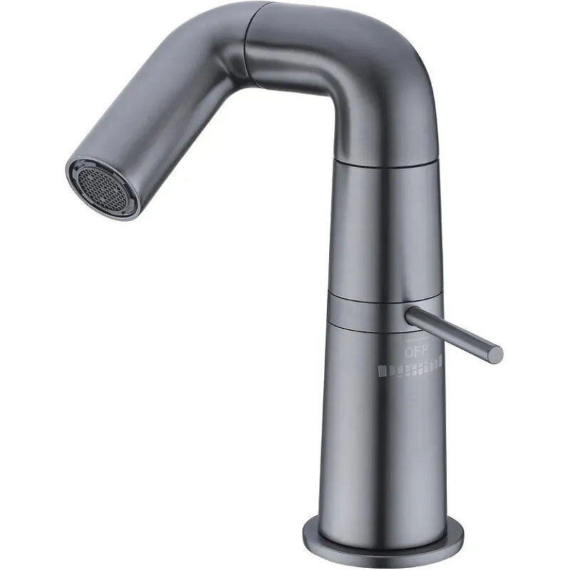 Изображение товара Смеситель для раковины Haiba HB10813-3 пепельный с поворотным изливом и однорычажным управлением