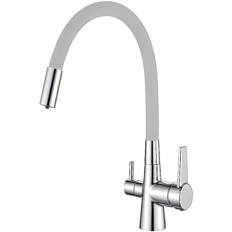 Изображение товара Смеситель для кухонной мойки Haiba HB76858-3 с гибким изливом и фильтром питьевой воды