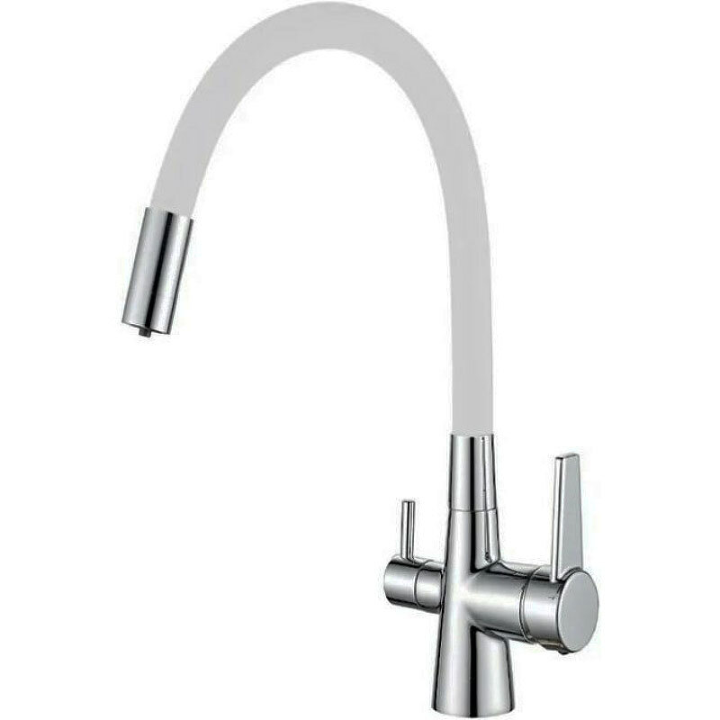 Изображение товара Смеситель для кухонной мойки Haiba HB76858-8 с гибким излив и подключением фильтра на 5 лет гаранти