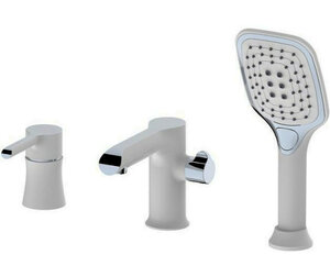 Изображение товара Смеситель на борт ванны Haiba, белый/хром, HB80805-8