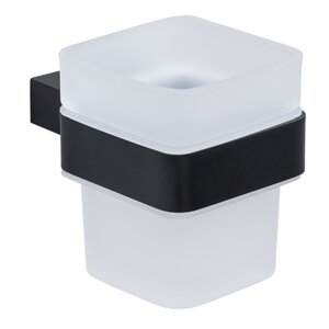 Изображение товара Стеклянный настенный держатель для стакана Allen Brau Infinity черный матовый