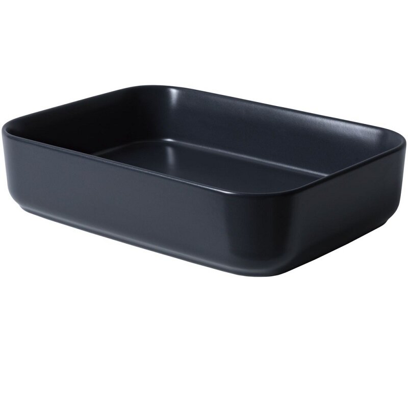 Изображение товара Раковина Allen Brau Fantasy Quad 50 х 36 см прямоугольная керамика черный матовый накладная