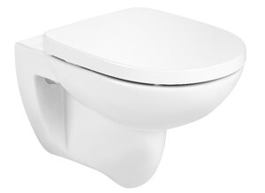 Изображение товара Подвесной унитаз Roca Debba 7.3469.9.800.0/7.801B.2.200.B Round Rimless, сиденье микролифт