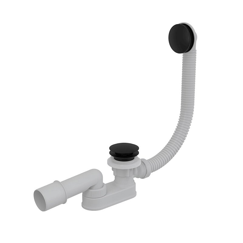 Изображение товара Слив-перелив для ванны AlcaPlast click/clak 120 см черный матовый Чехия