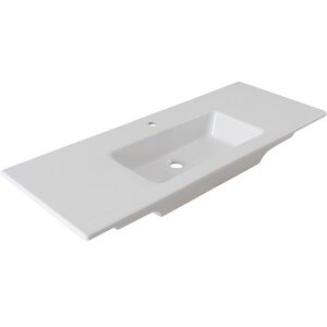 Изображение товара Раковина Allen Brau Fantasy 120 см из керамики прямоугольная без перелива