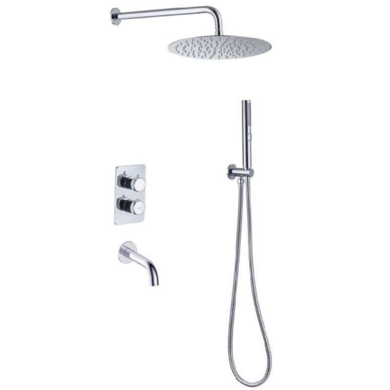 Изображение товара Душевая система Allen Brau Priority 5.31014-00 термостатическая, верхний и ручной душ, излив, хром