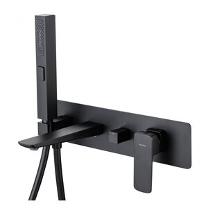 Изображение товара Смеситель Allen Brau Infinity 5.21007-31 для ванны и душа, с душевым гарнитуром, черный матовый