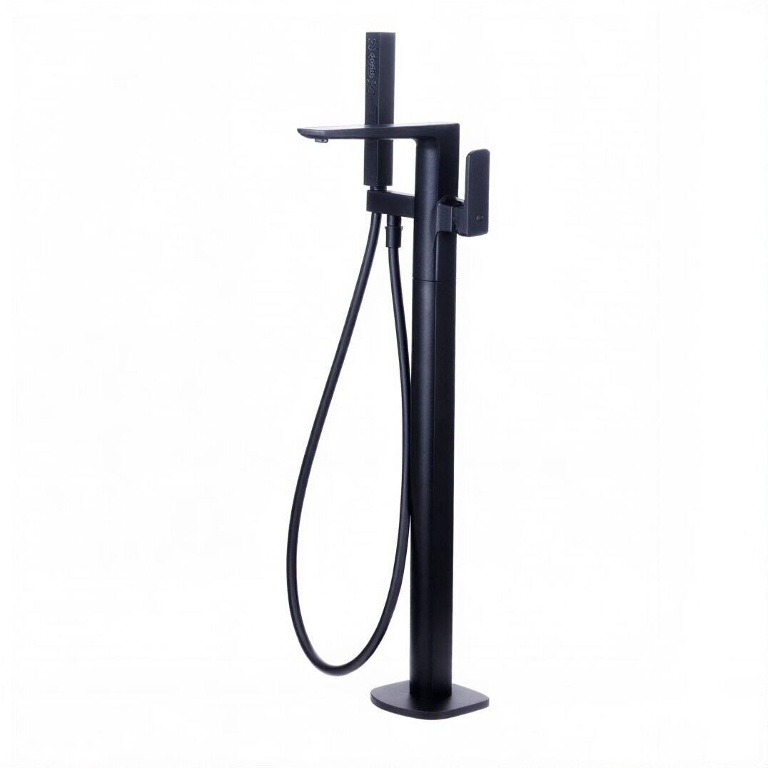 Изображение товара Напольный смеситель для ванны и душа Allen Brau Infinity 5.21009-31 черный матовый Изображение товара Напольный смеситель для ванны и душа Allen Brau Infinity 5.21009-31 черный матовый