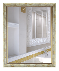 Изображение товара Зеркало Континент Паула 60 x 74 см белое золото подвесное