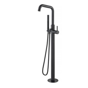 Изображение товара Напольный смеситель для ванны и душа Allen Brau Priority 53100831 черный матовый
