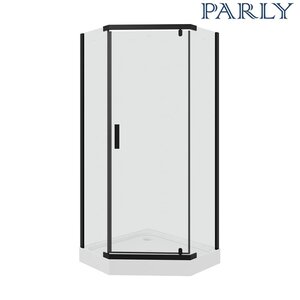 Изображение товара Душевой уголок Parly ZPE911BE, 90 x 90 см, с поддоном, стекло прозрачное, профиль черный
