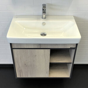 Изображение товара Тумба с раковиной Comfortу Вена 70 см подвесная дуб дымчатый