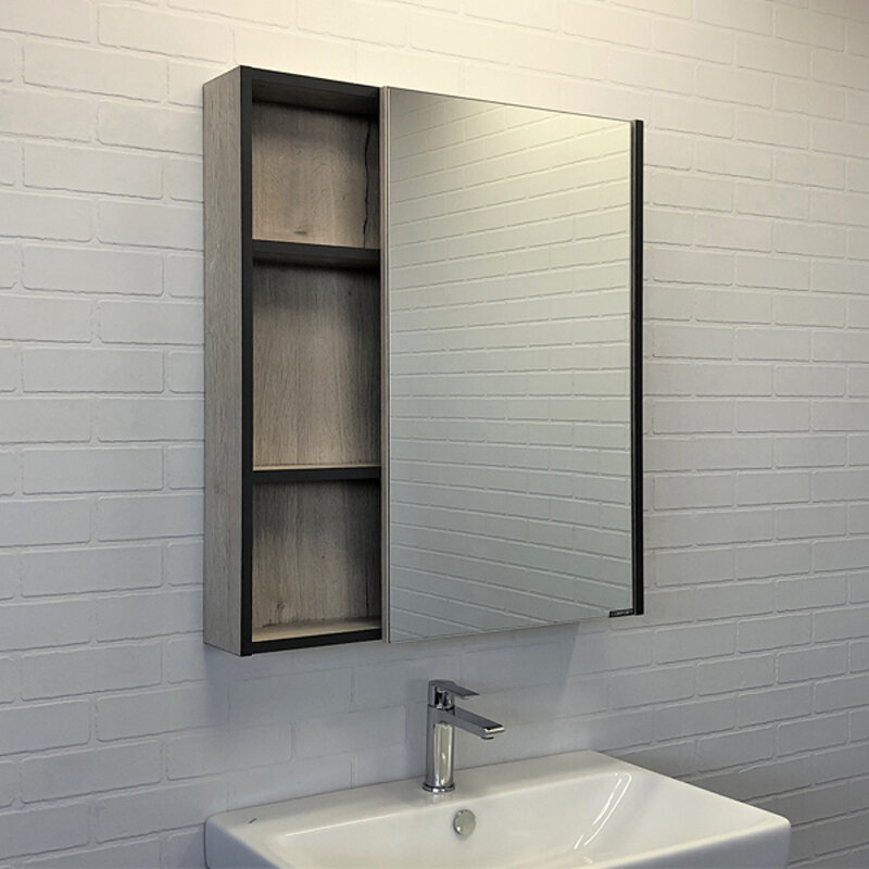 Изображение товара Зеркальный шкаф Comfortу Вена, 70 см, без подсветки, дуб дымчатый, 00-00009272 (00-00009272CF)