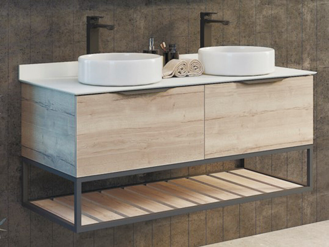 Изображение товара Тумба с раковиной Comfortу Порто 120 см подвесная с 2 раковинами