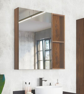 Изображение товара Зеркальный шкаф Comfortу Порто 75 см без подсветки темно-коричневый