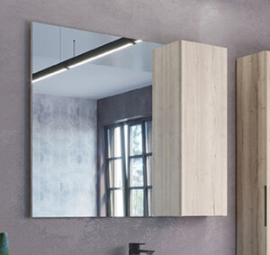 Изображение товара Зеркальный шкаф Comfortу Порто, 90 см, без подсветки, дуб дымчатый, 00-00009443 (00-00009443CF)